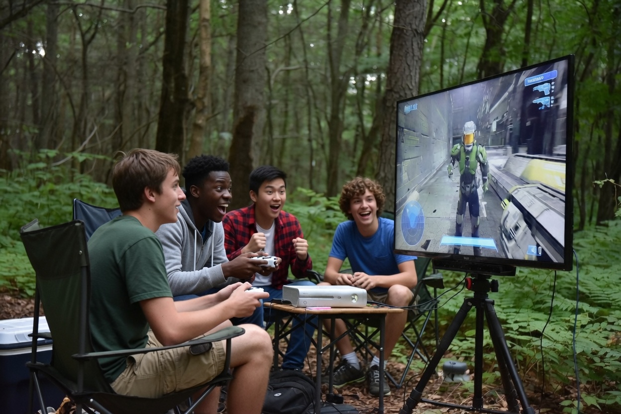 Halo and Call of Duty LAN party